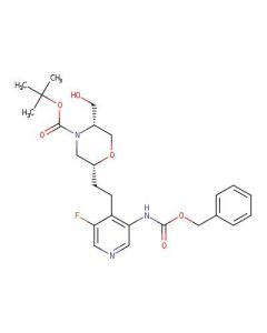 Astatech TERT-BUTYL (2R,5R)-2-(2-(3-(((BENZYLOXY)CARBONYL)AMINO)-5-FLUOROPYRIDIN-4-YL)ETHYL)-5-(HYDROXYMETHYL)MORPHOLINE-4-CARBOXYLATE; 0.25G; Purity